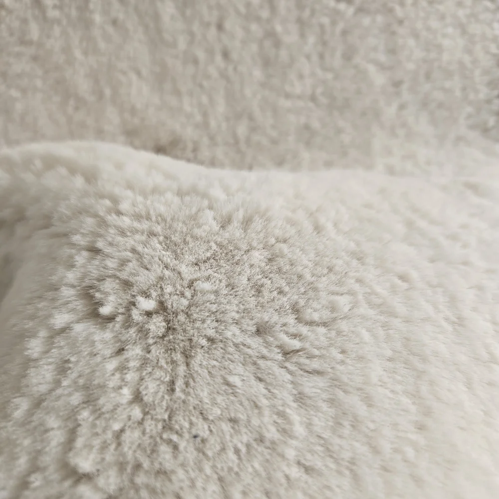 Faux Fur Rectangle Rug, Ivory